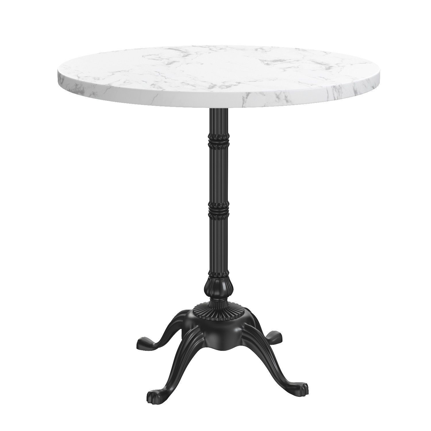 Round Pedestal Dining Table PBR 3D model_4