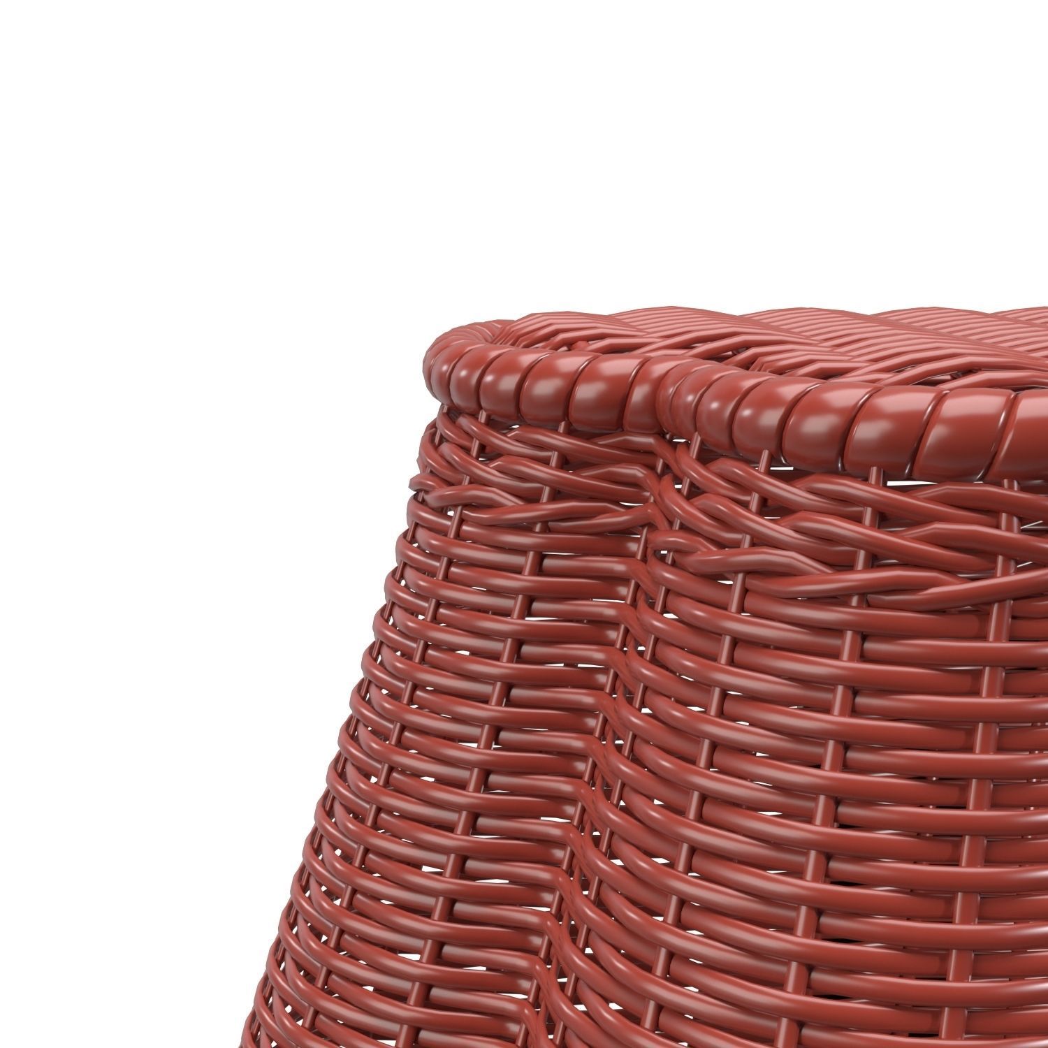 Scallop Downlight in Rhubarb Rattan PBR 3D model_3