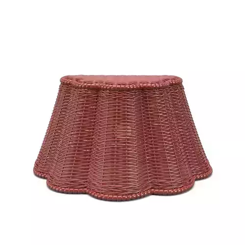 Scallop Downlight in Rhubarb Rattan PBR