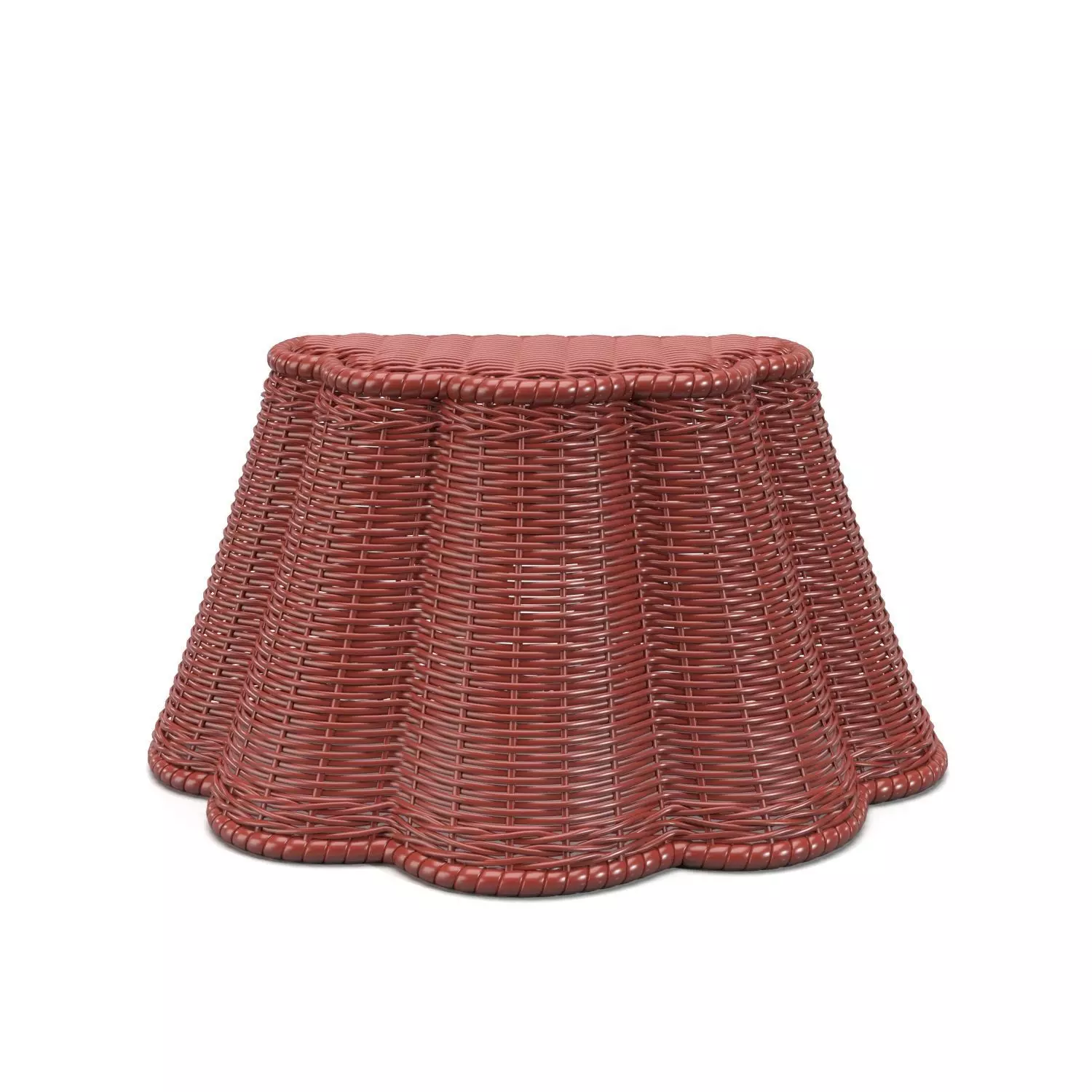 Scallop Downlight in Rhubarb Rattan PBR 3D model_0