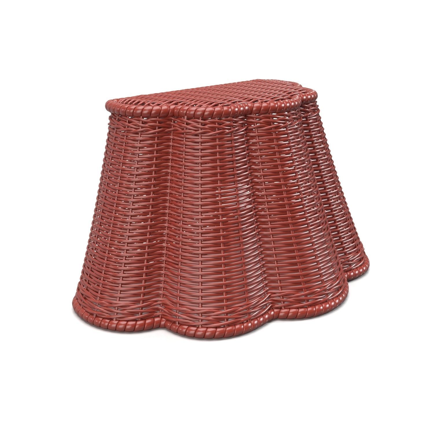 Scallop Downlight in Rhubarb Rattan PBR 3D model_1