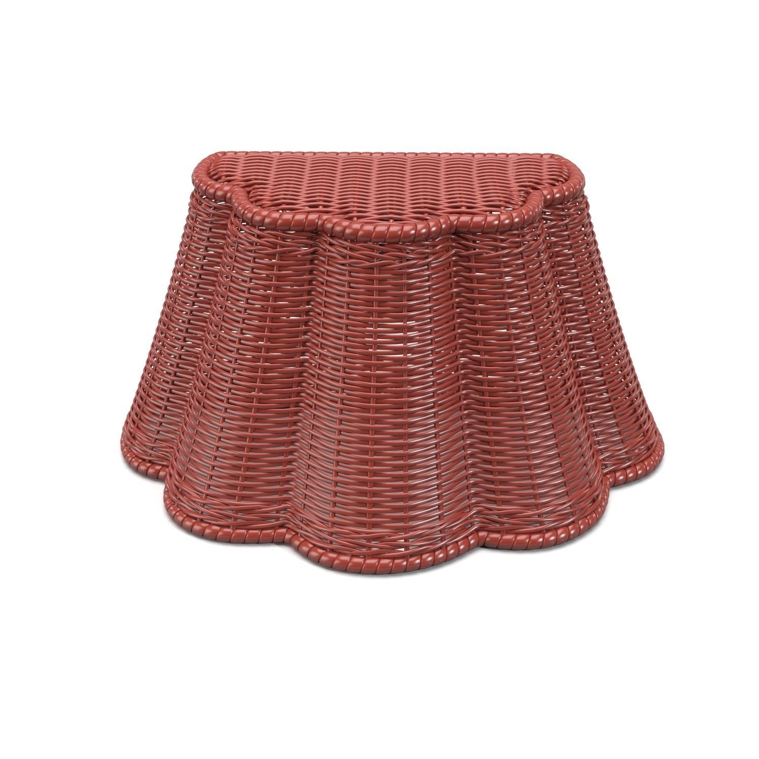 Scallop Downlight in Rhubarb Rattan PBR 3D model_2