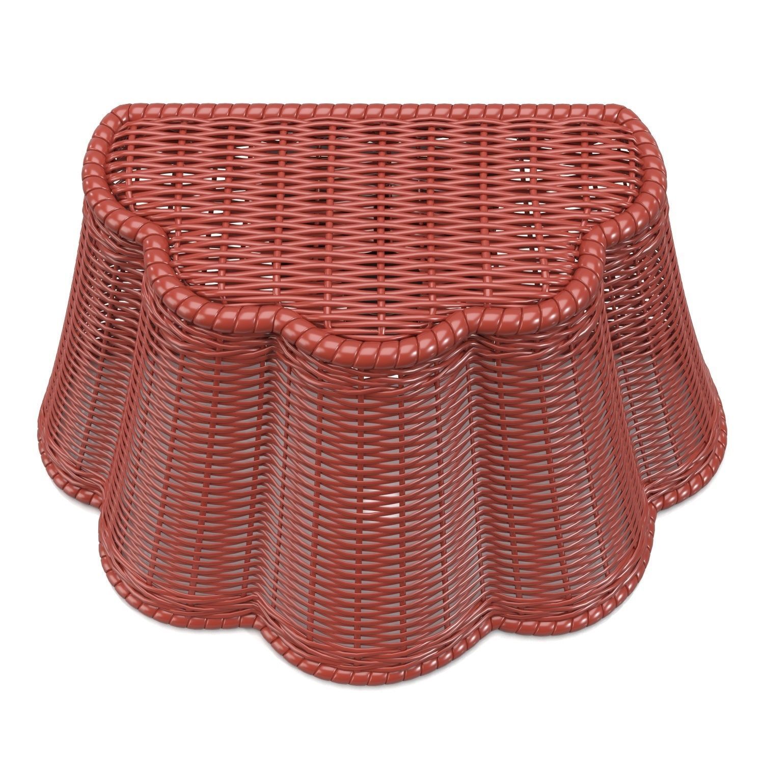 Scallop Downlight in Rhubarb Rattan PBR 3D model_4
