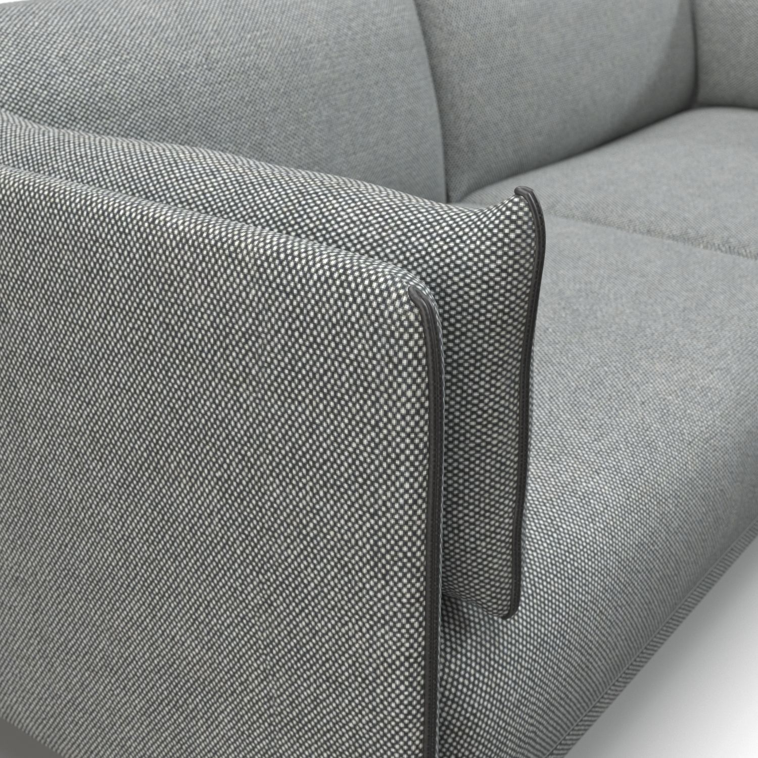 Silhouette three Seater Low Backed PBR 3D model_3