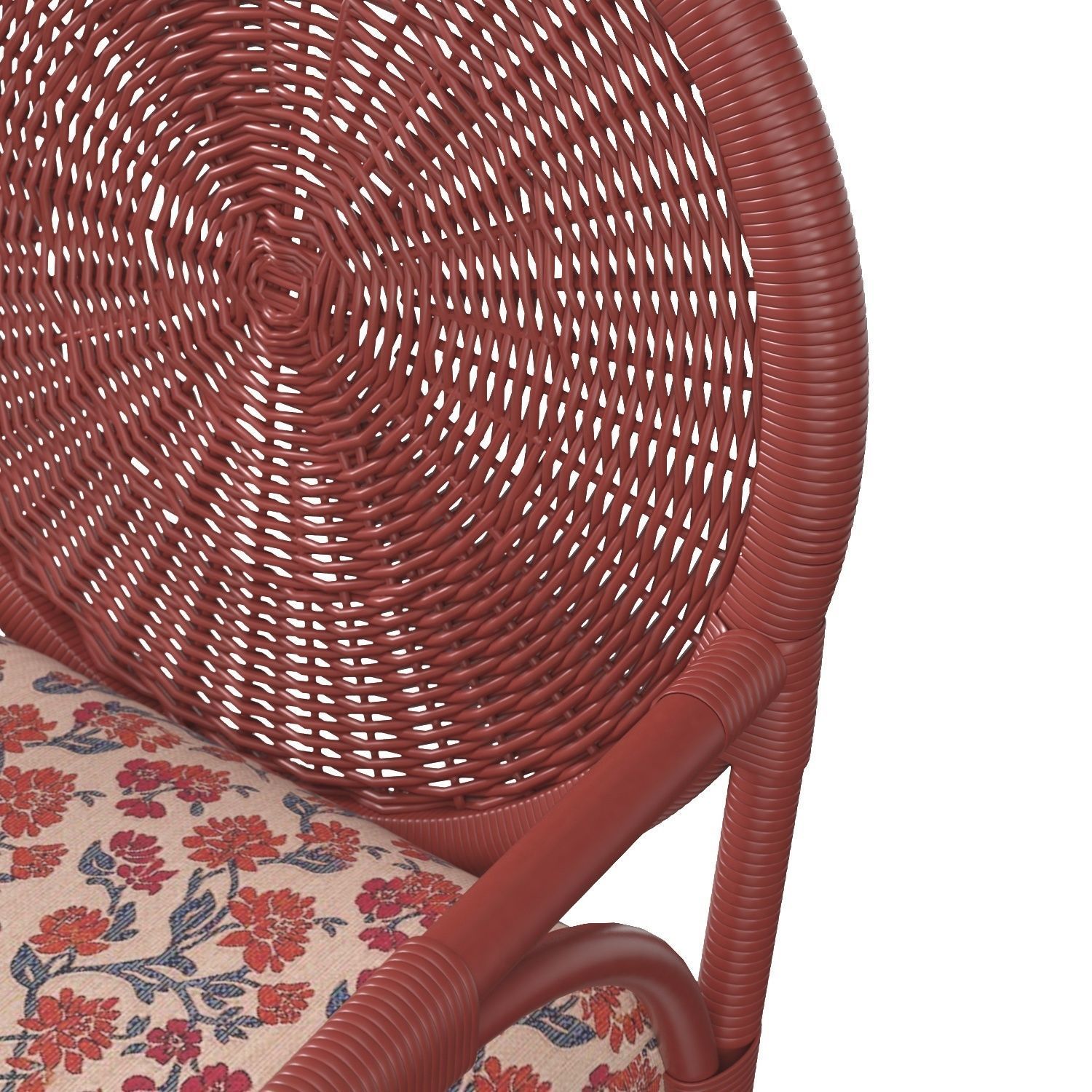 The Rattan Carousel Armchair PBR 3D model_3