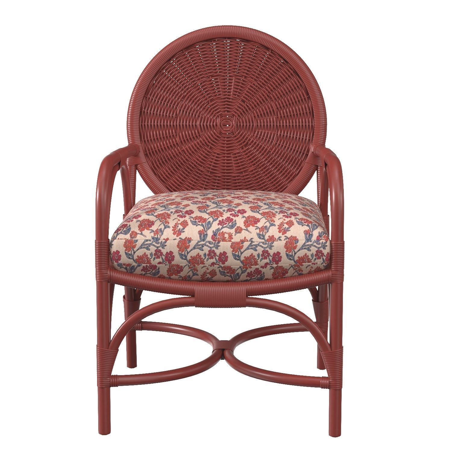 The Rattan Carousel Armchair PBR 3D model_4