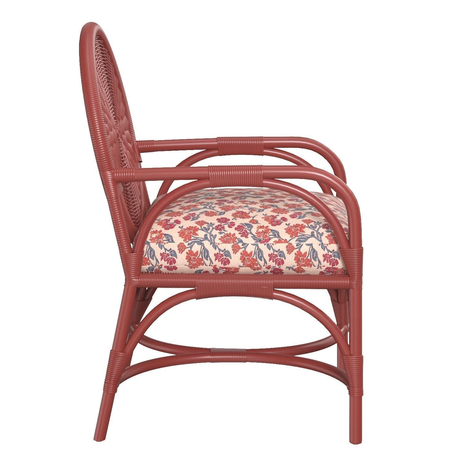 The Rattan Carousel Armchair PBR 3D model_1