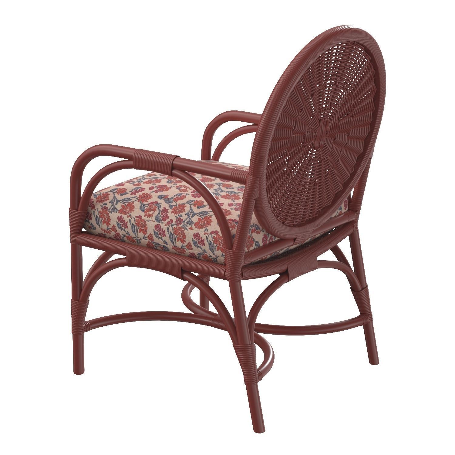 The Rattan Carousel Armchair PBR 3D model_2