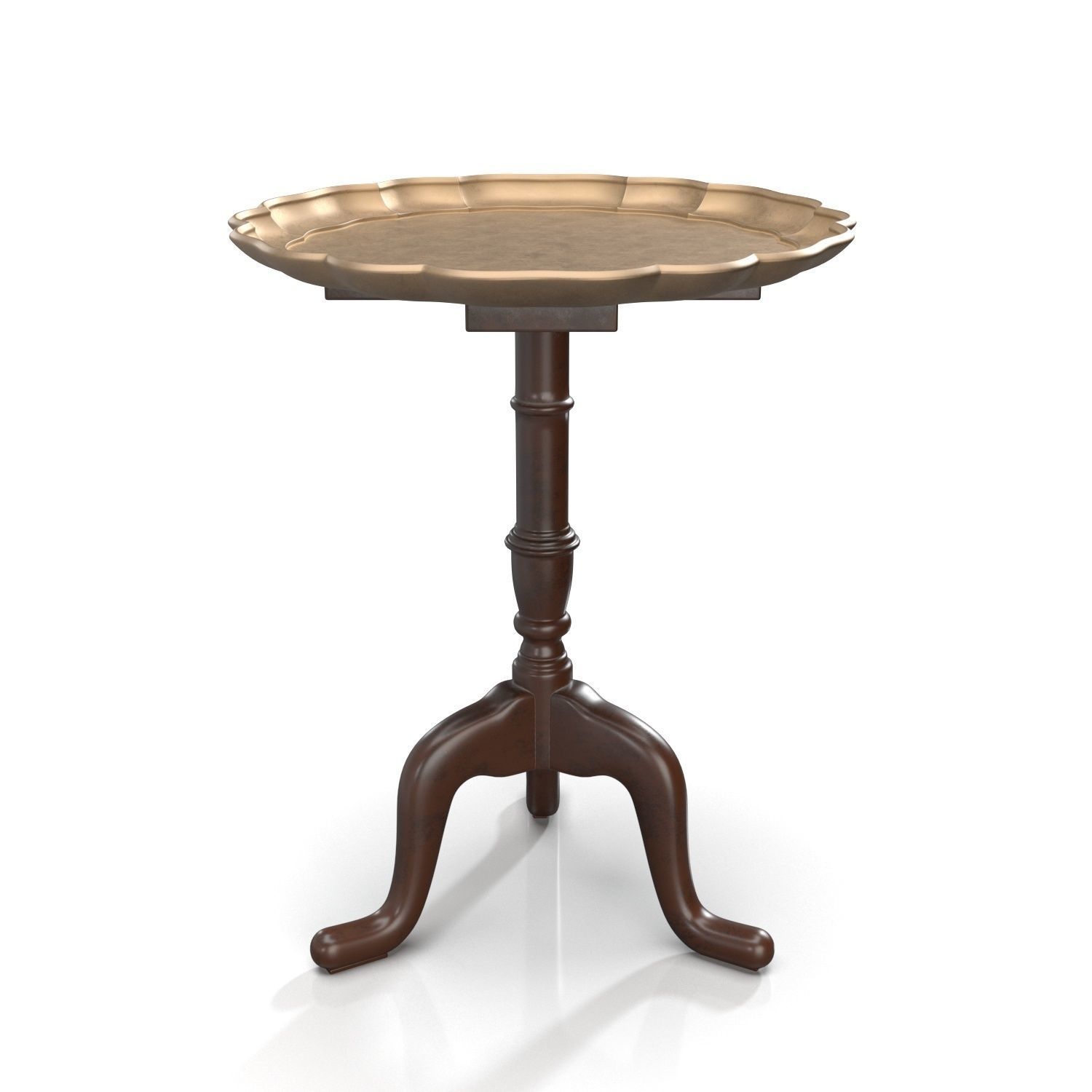 Tray Tilt Top Tripod Drinks Table PBR 3D model_1