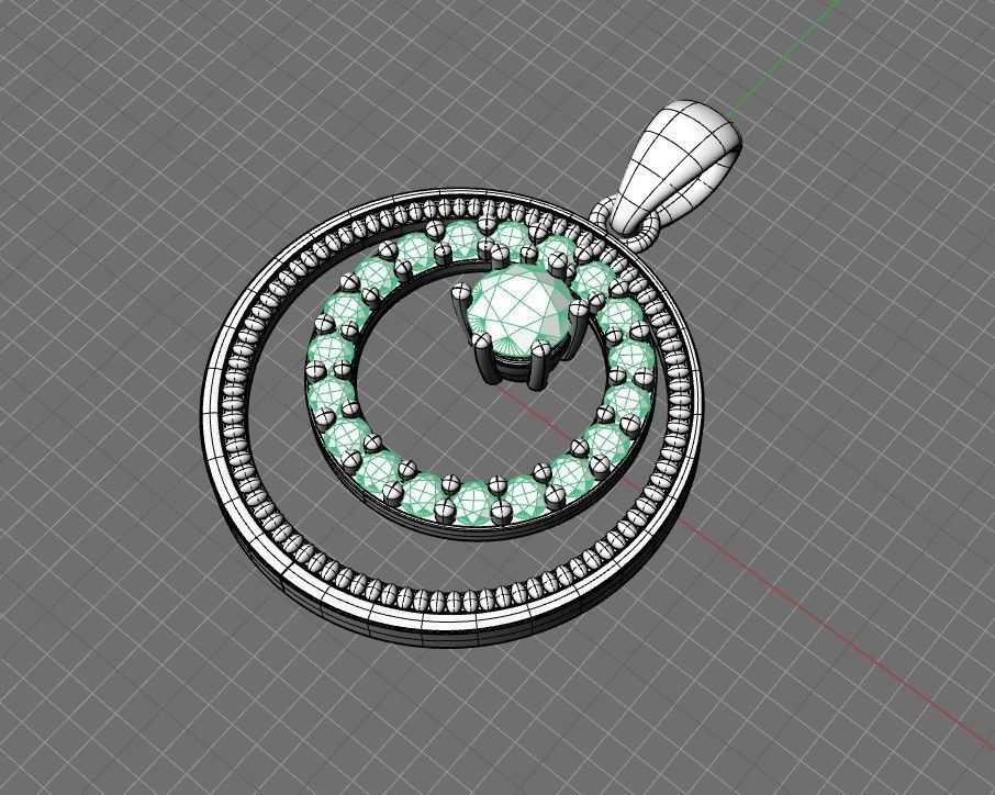 Pendant yet necklace NL4C01 3D print model_4