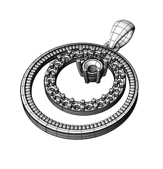 Pendant yet necklace NL4C01 3D print model_6