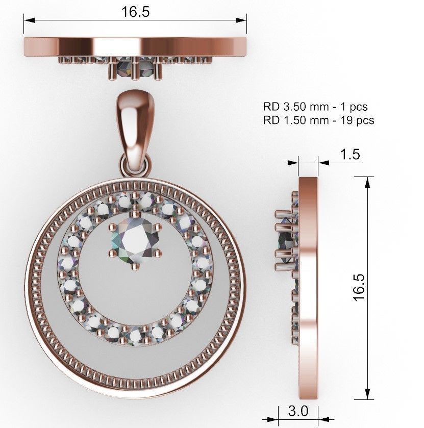 Pendant yet necklace NL4C01 3D print model_5