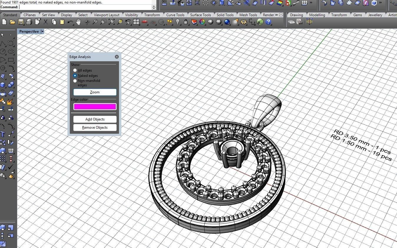 Pendant yet necklace NL4C01 3D print model_7