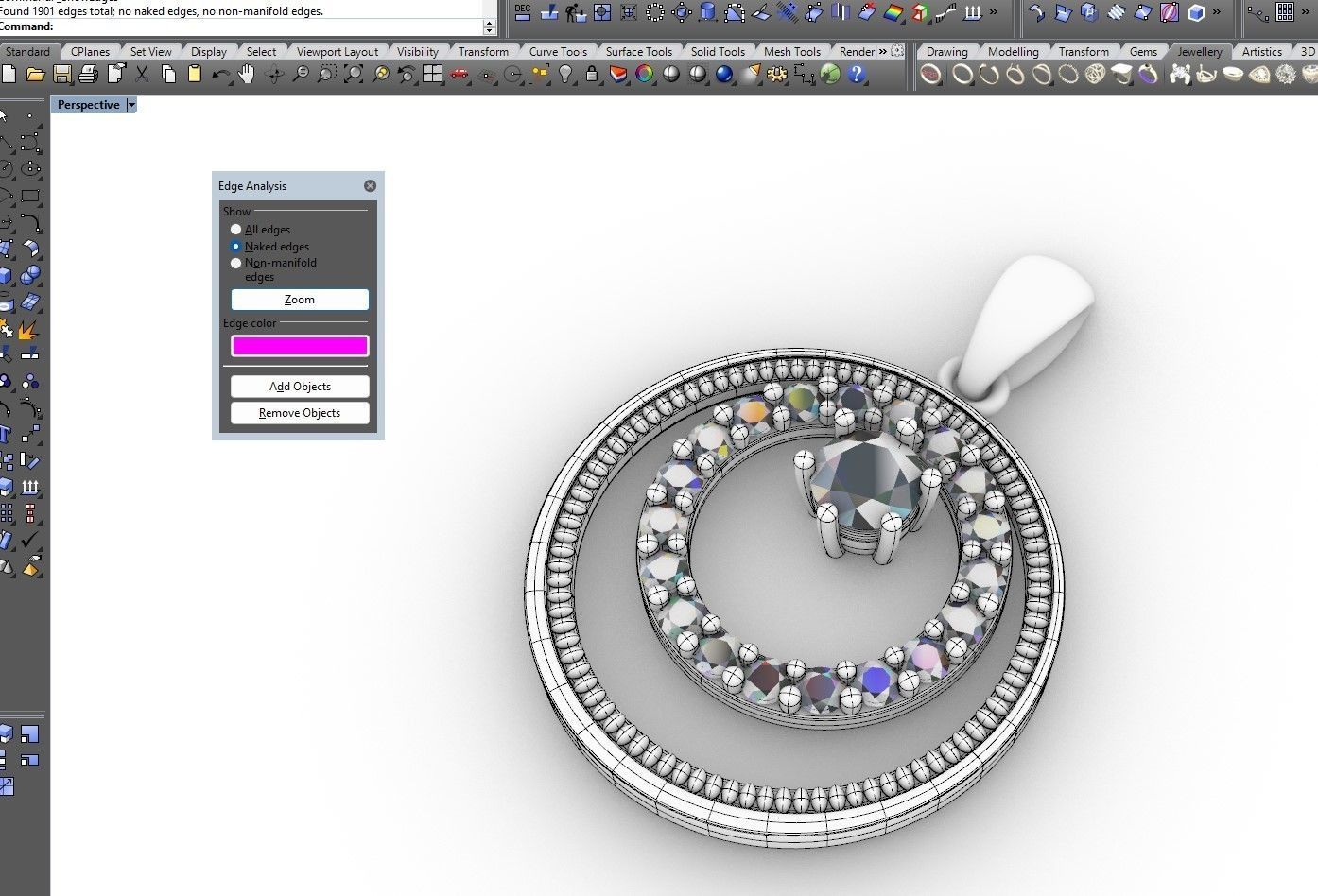 Pendant yet necklace NL4C01 3D print model_1