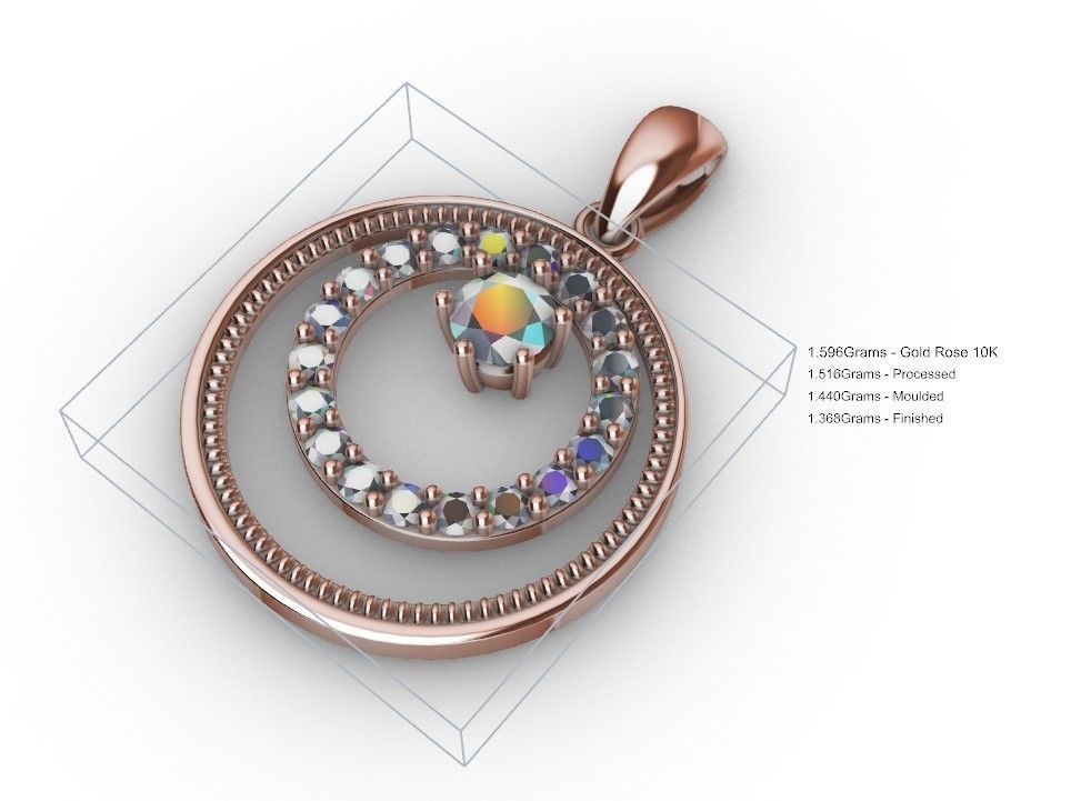 Pendant yet necklace NL4C01 3D print model_3