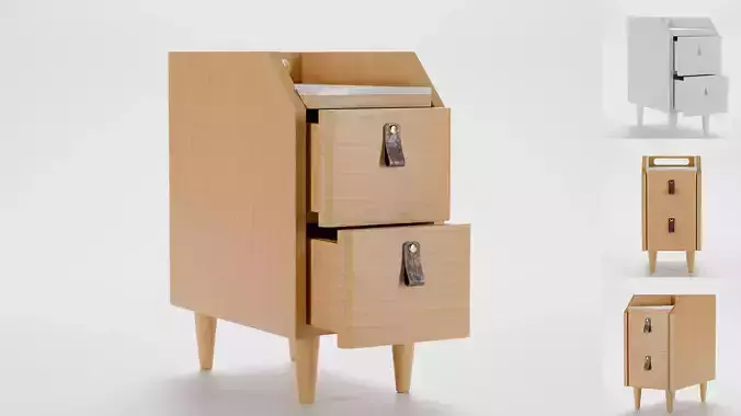 Modern narrow nightstand
