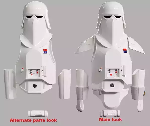 SNOWTROOPER COMMANDER ARMOR KIT FOR SIXTH SCALE CUSTOM FIGURES 3D print model