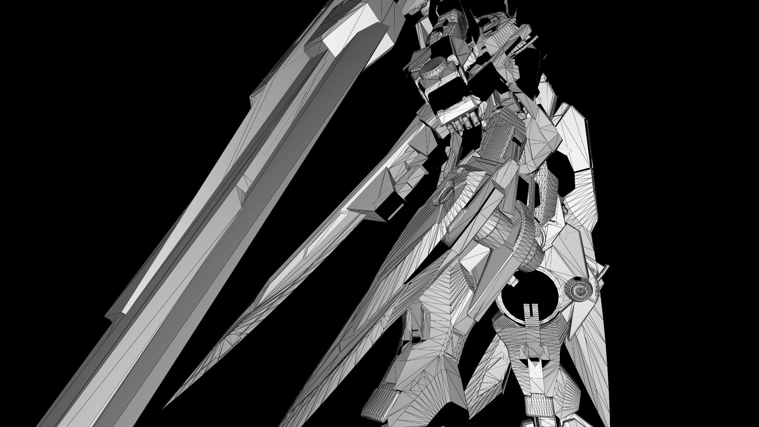 gundam 007 with swords 3D model_6