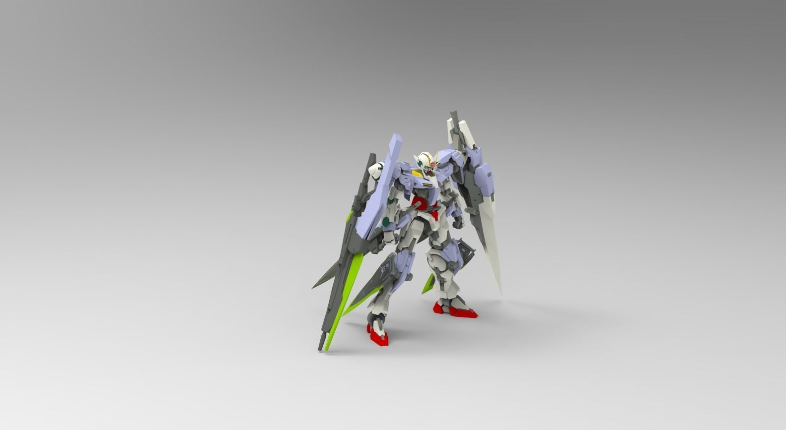 gundam 007 with swords 3D model_10