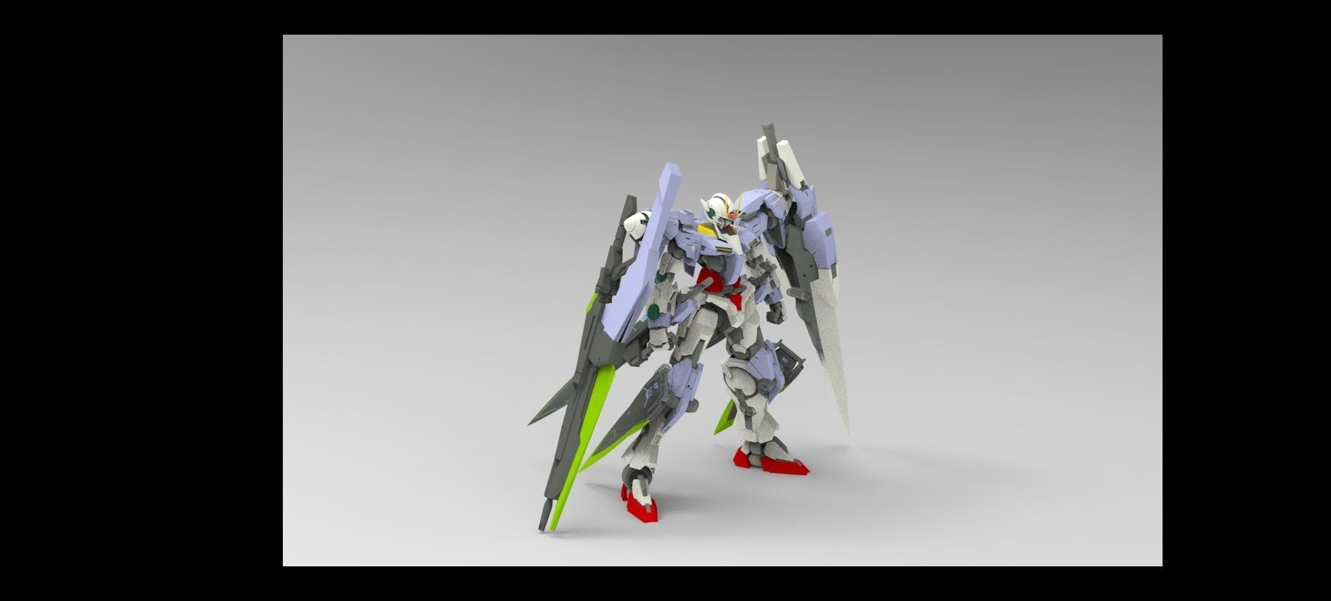 gundam 007 with swords 3D model_9