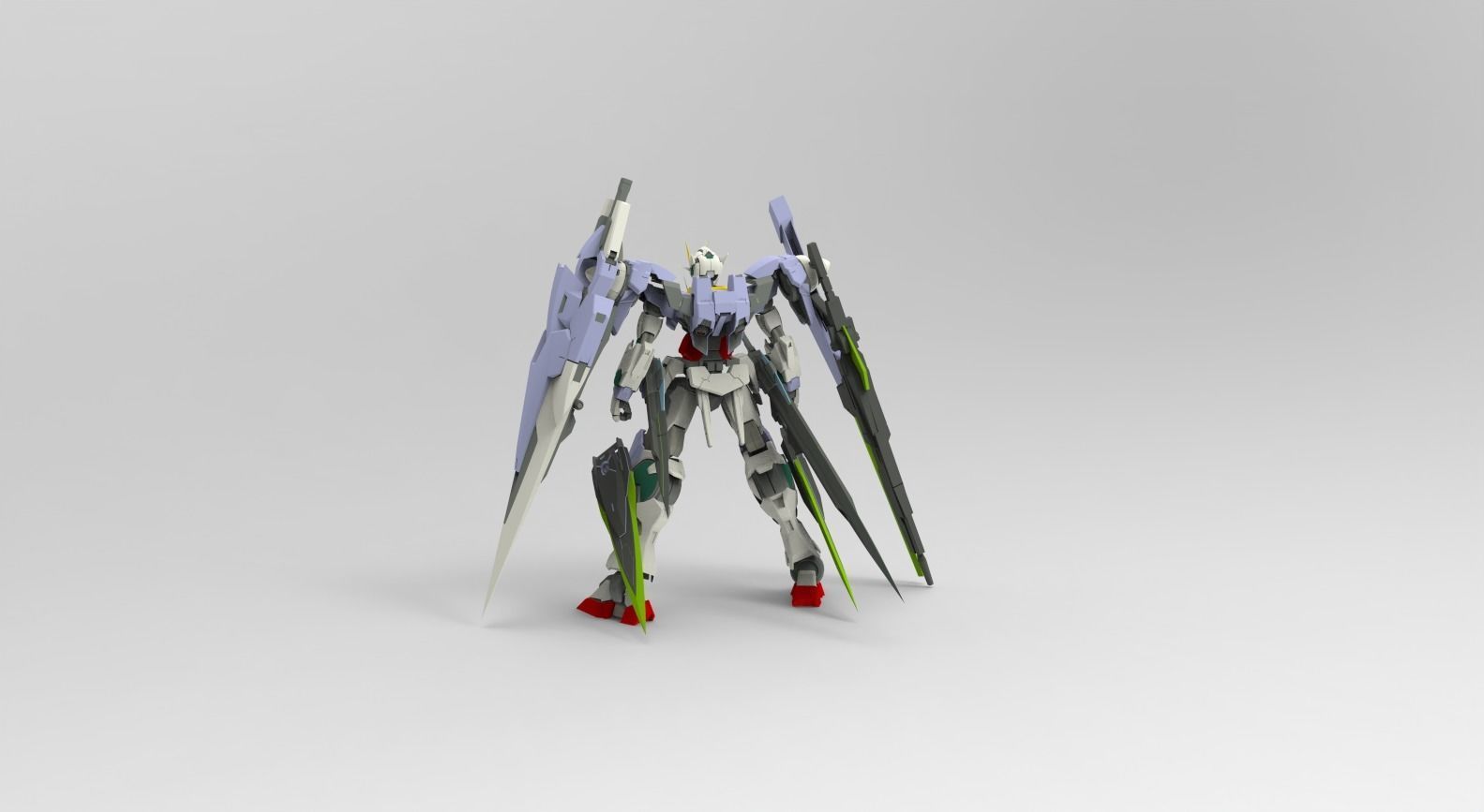 gundam 007 with swords 3D model_12