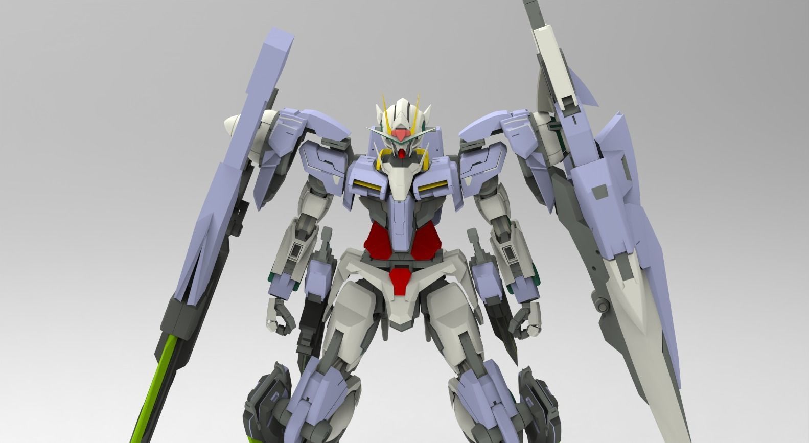 gundam 007 with swords 3D model_1