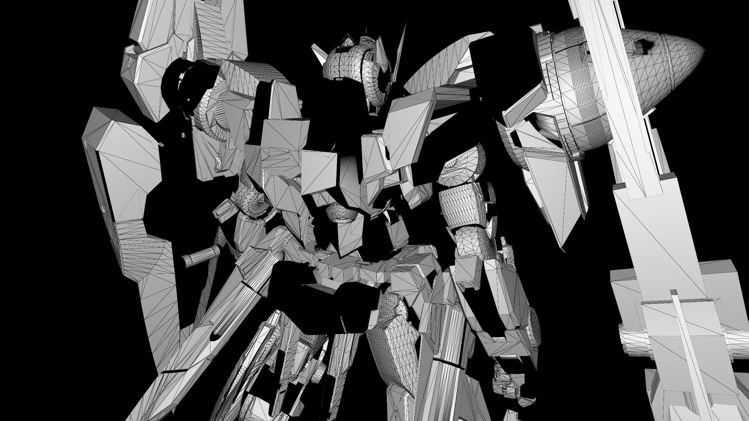 gundam 007 with swords 3D model_4