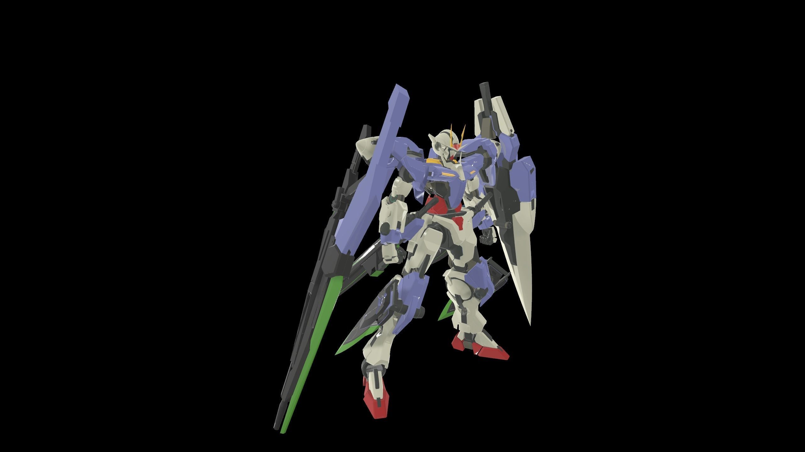 gundam 007 with swords 3D model_8