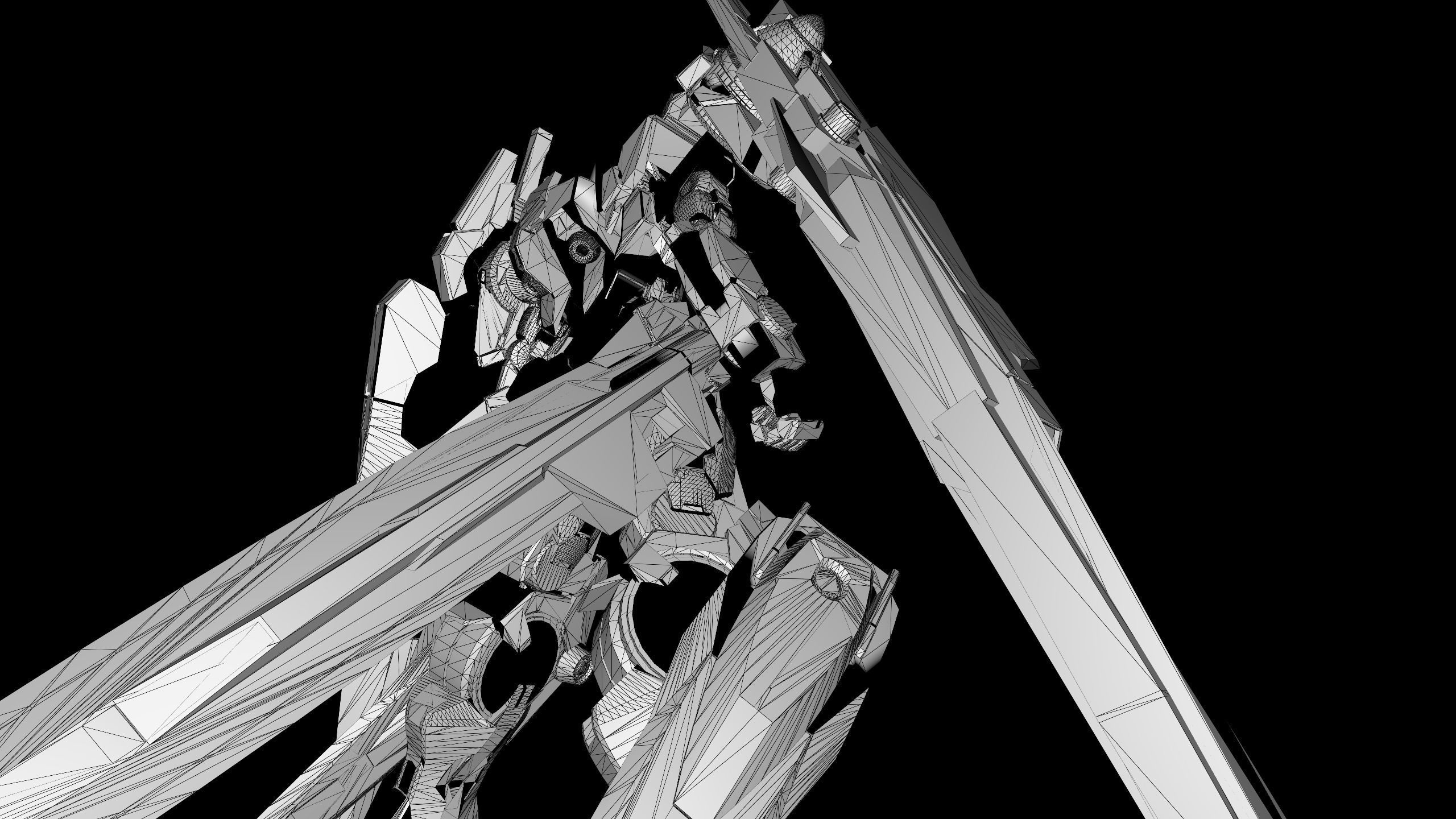 gundam 007 with swords 3D model_5