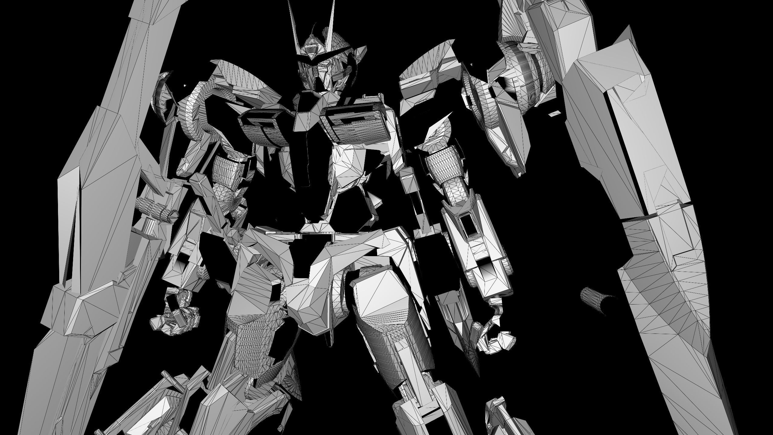 gundam 007 with swords 3D model_2