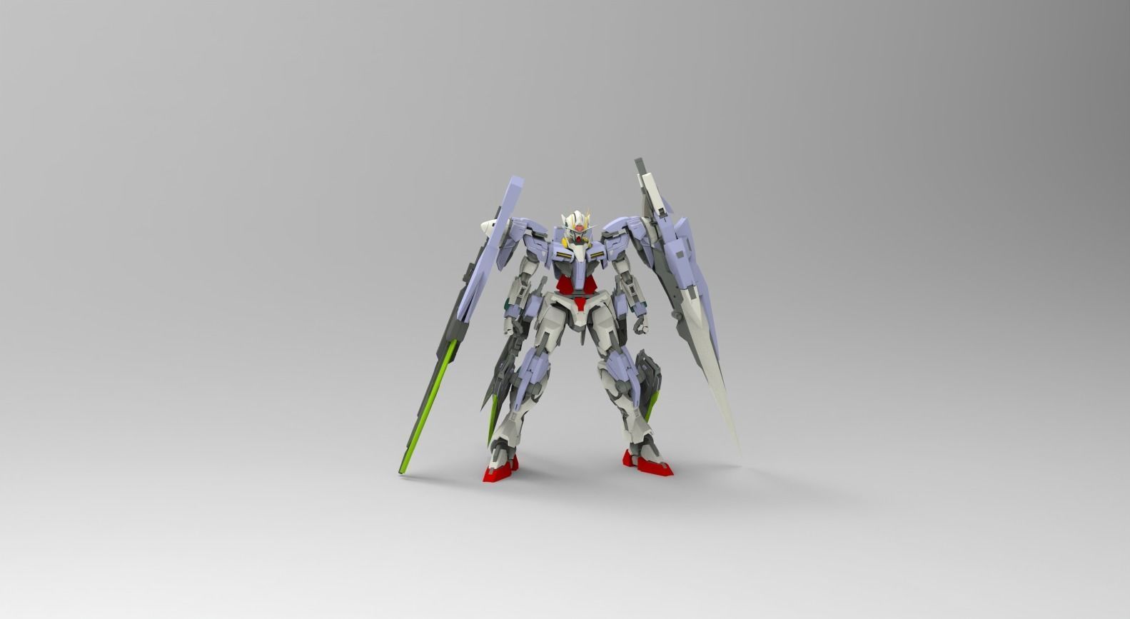 gundam 007 with swords 3D model_11