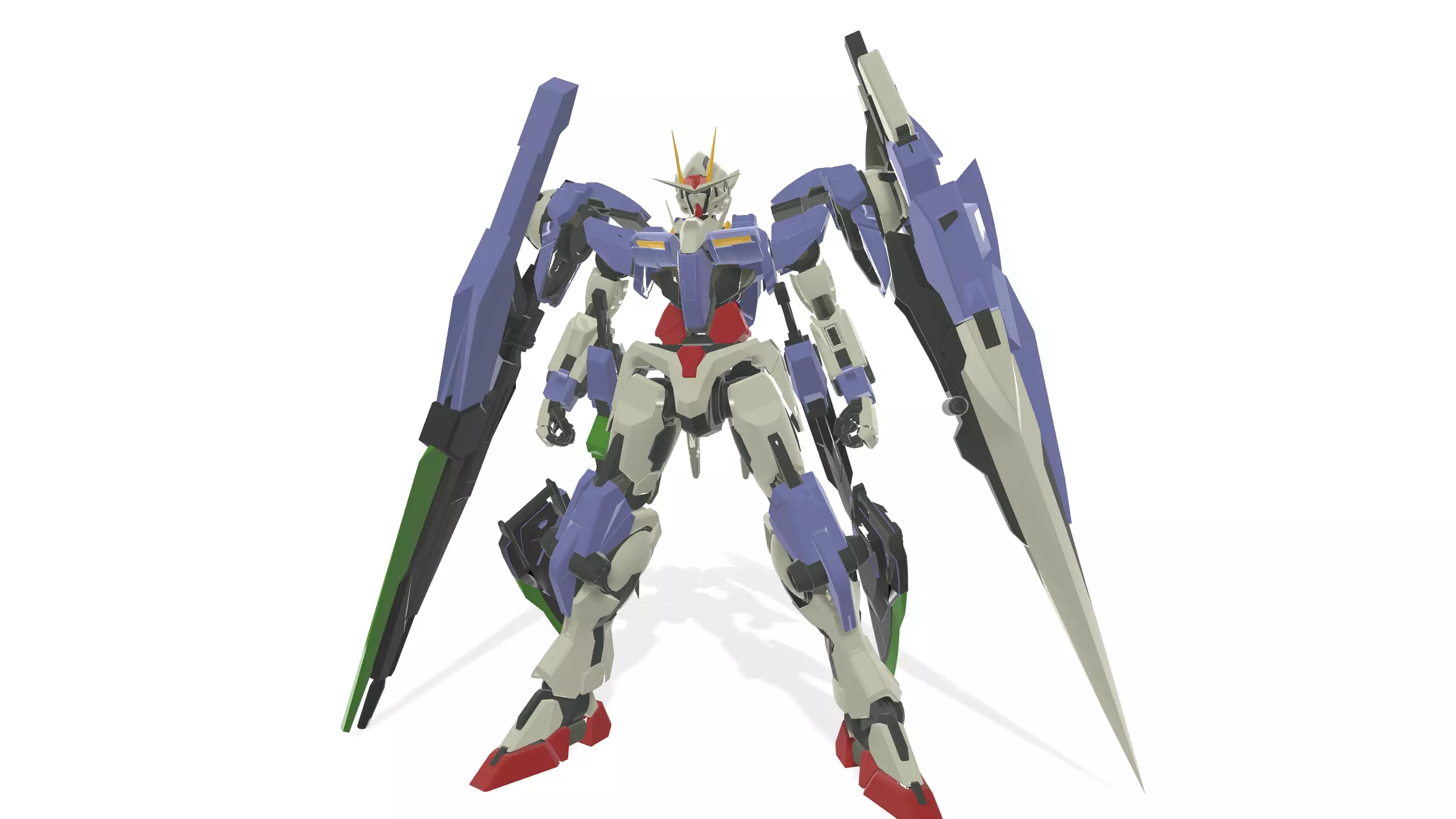 gundam 007 with swords 3D model_0