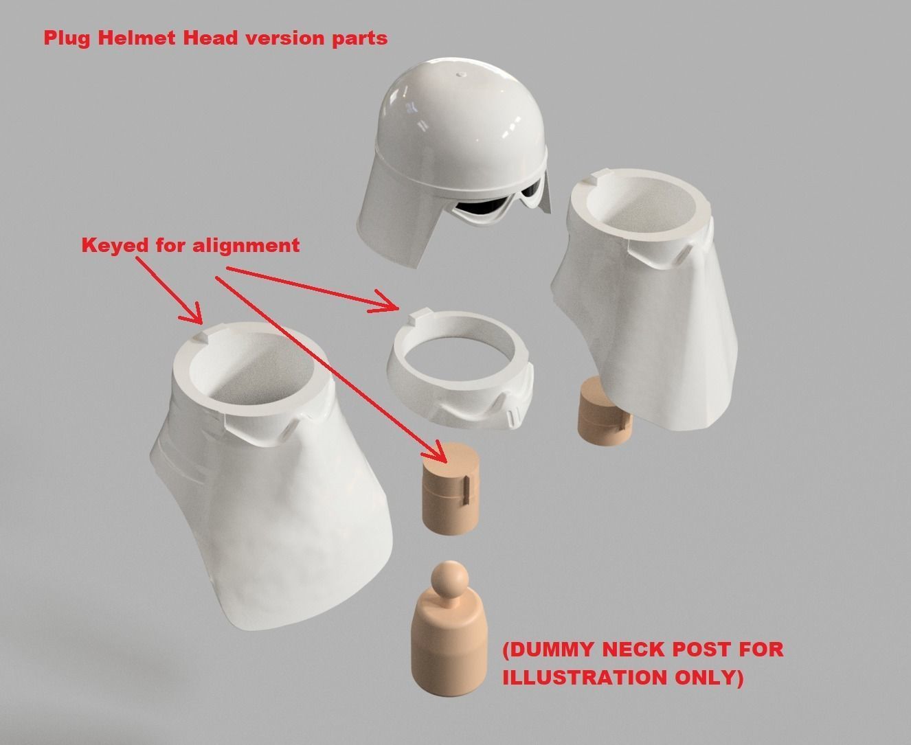 Imperial Snowtrooper grunt armor for sixth scale custom figure 3D print model_8