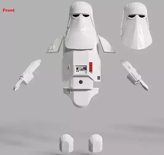 Imperial Snowtrooper grunt armor for sixth scale custom figure 3D print model