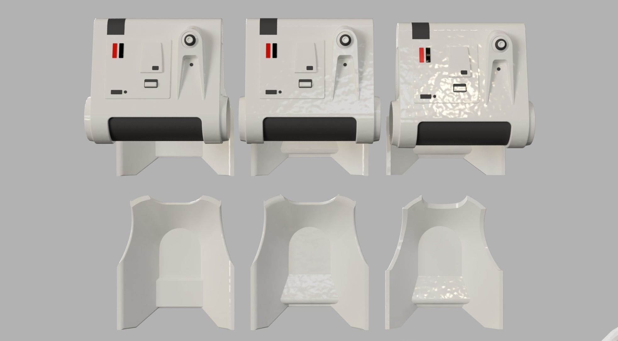 Imperial Snowtrooper grunt armor for sixth scale custom figure 3D print model_11