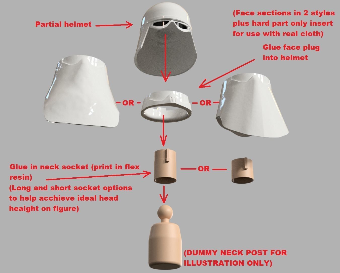Imperial Snowtrooper grunt armor for sixth scale custom figure 3D print model_7