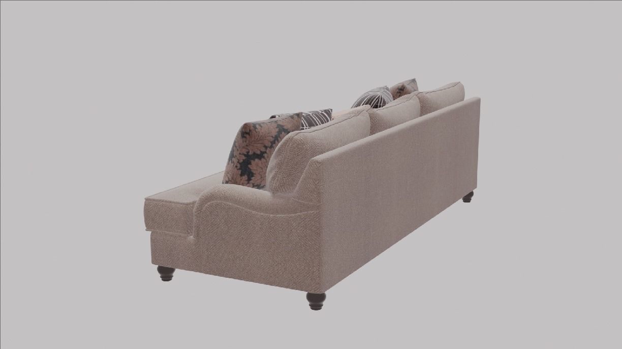 A Sofa Low-poly 3D model_2