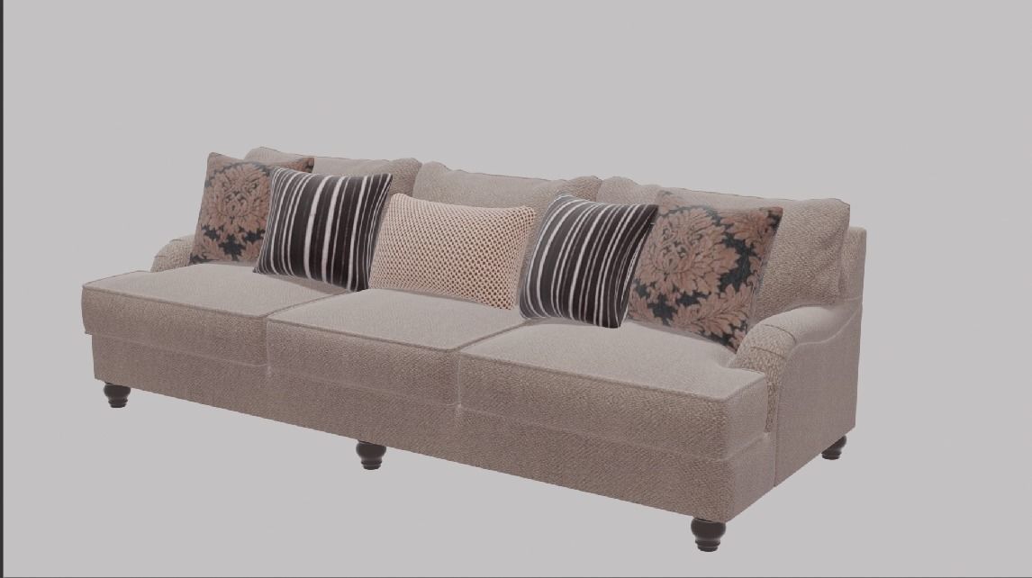 A Sofa Low-poly 3D model_1
