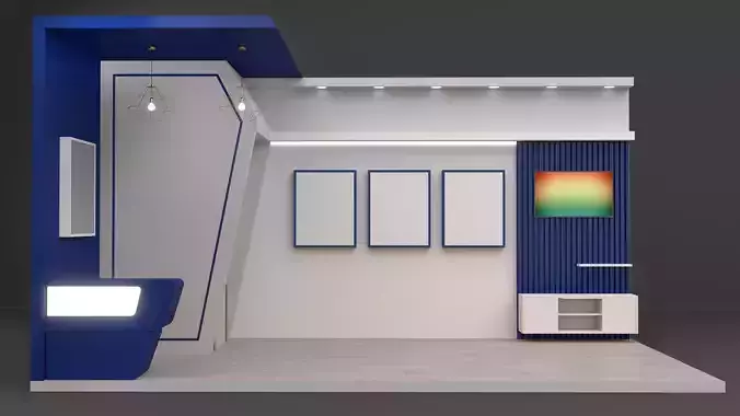 18s qmtr exhibition stand Two side open 