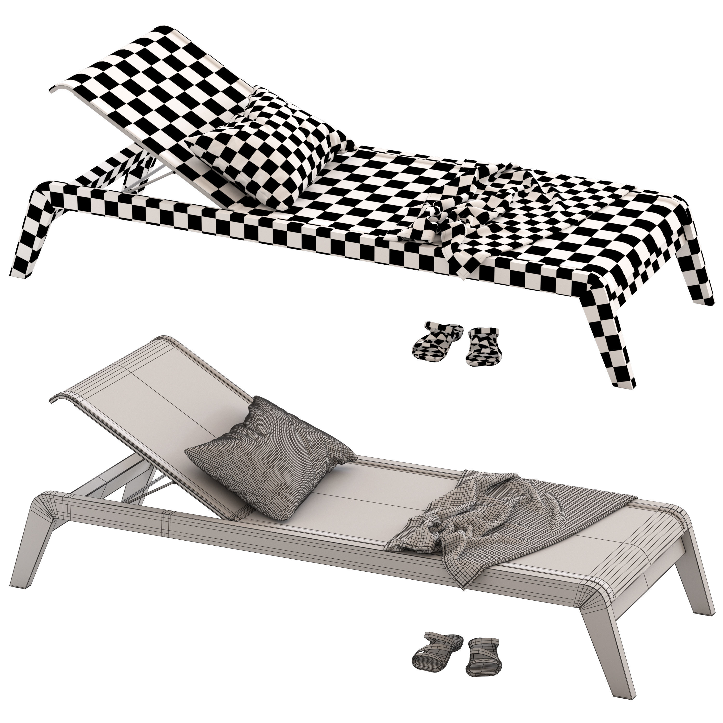 HARBOUR Pacific Stacking Sunlounge 3D model_10