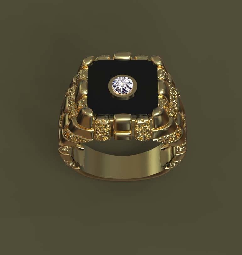 ring gold 3D print model_53