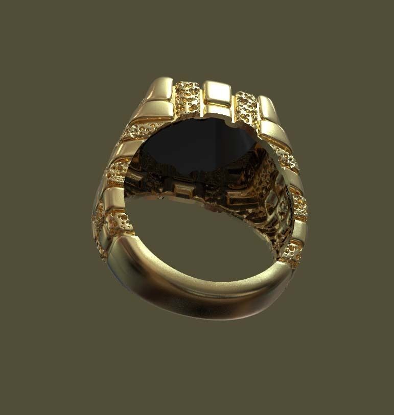 ring gold 3D print model_32