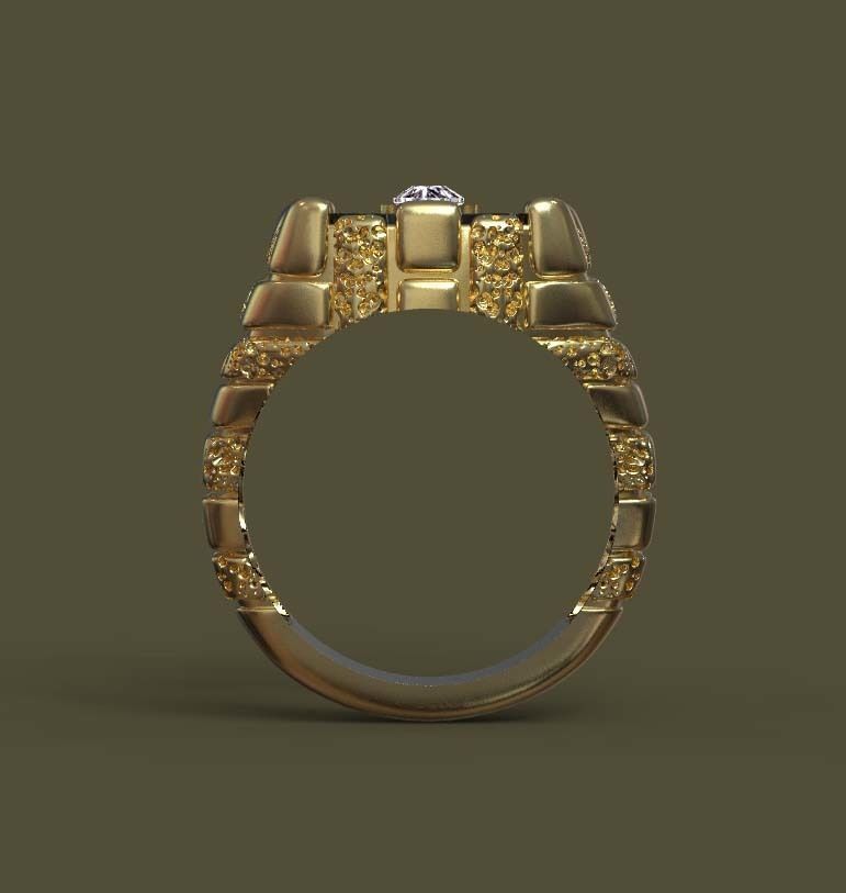 ring gold 3D print model_47
