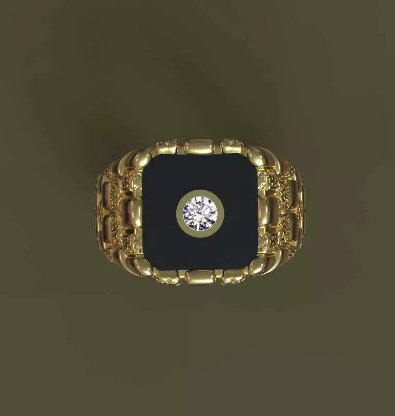 ring gold 3D print model_0
