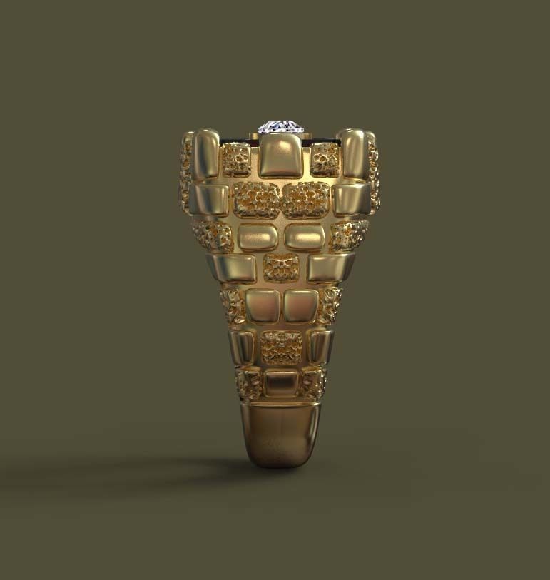 ring gold 3D print model_21