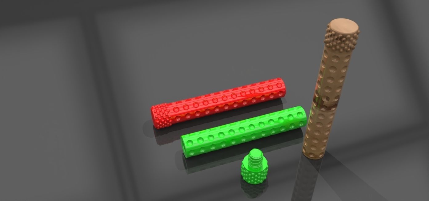 A container with threaded screw on cap 3D print model_6