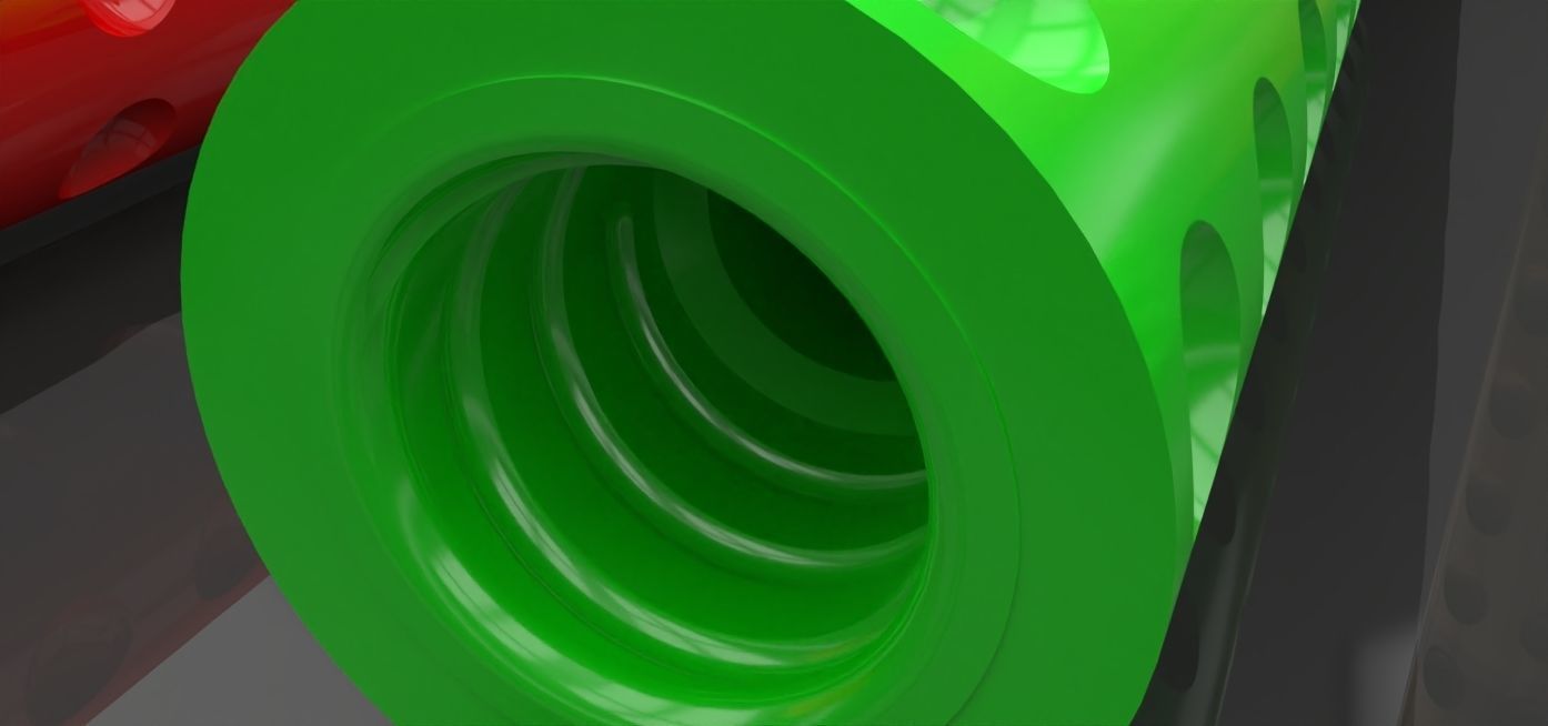 A container with threaded screw on cap 3D print model_3