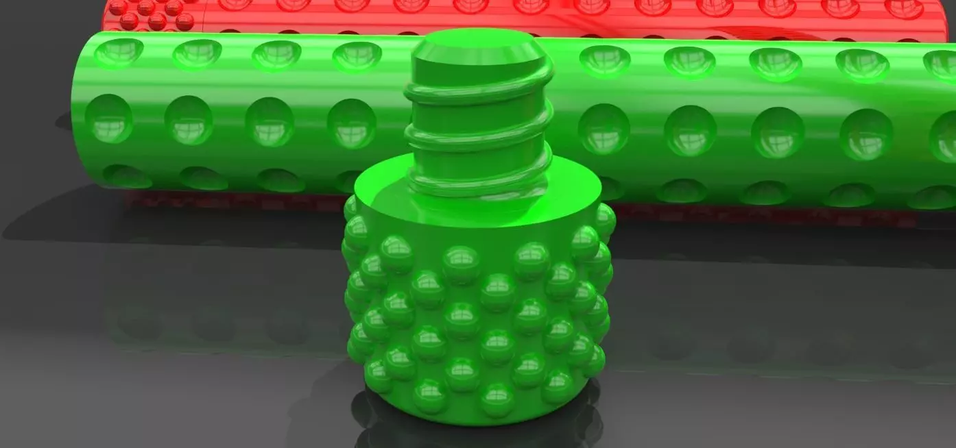 A container with threaded screw on cap 3D print model_0