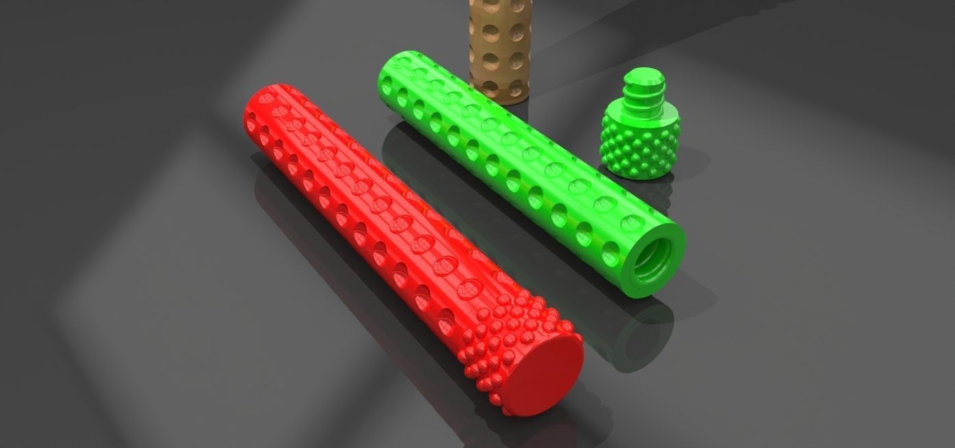 A container with threaded screw on cap 3D print model_1