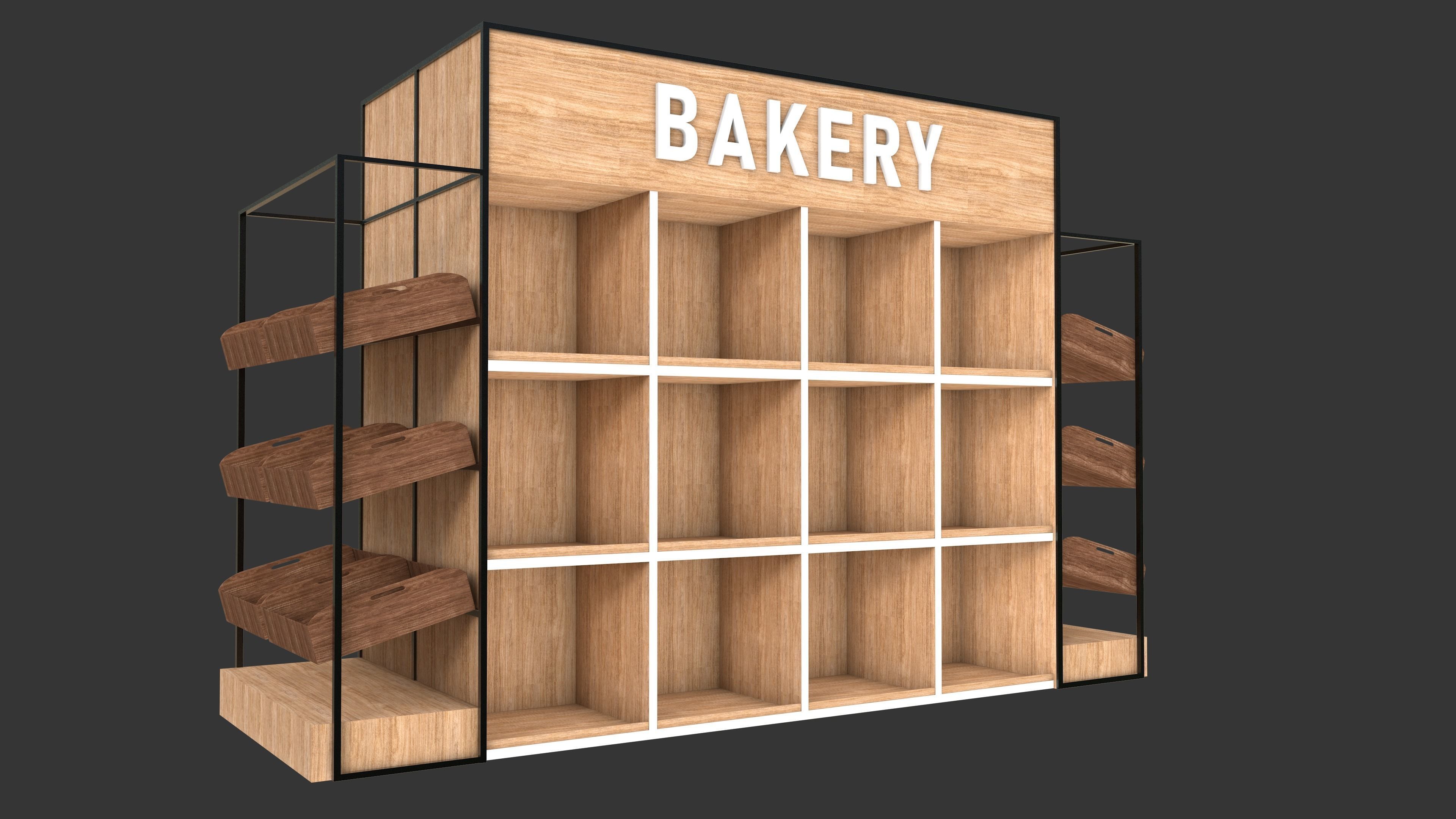 Bakery Shelf 3D model_3